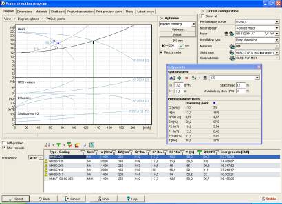Pumpenauswahl mit LCC Berechnung
