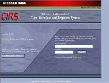 Dresser Rand Introduces Client Interface and Response System