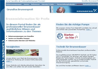 Umfassendes Informationsangebot für Brunnen-Profis