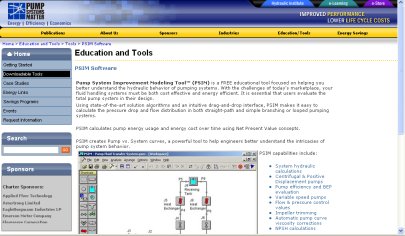 Free Pumps Systems Improvement Modeling Tool