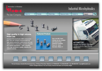 New Web Site Showcases Lee’s Miniature Industrial Components