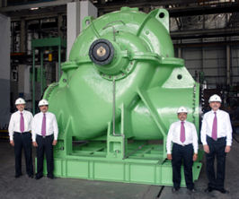 KBL为印度某电厂生产卧式分体式循环水泵