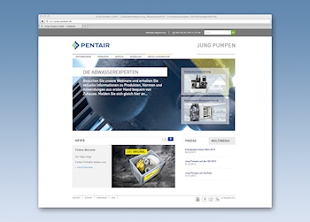 Jung Pumpen übernimmt das Corporate Design der Muttergesellschaft Pentair