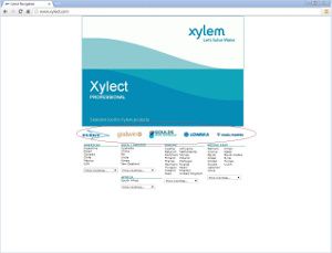 在线auswahlprogram von Xylem vereint alle Marken
