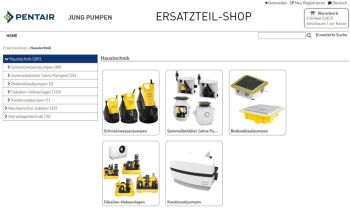 Pentair Jung Pumpen aktualisiert und optimiert Online-Ersatzteil-Shop