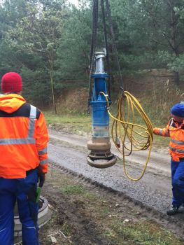 New 2018 Sewer Shaft Pump KRSU by Tsurumi Installed for the First Time