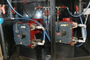 在法国利摩日的水处理厂，来自沃森-马洛流体技术集团的泵已经取代了柱塞泵