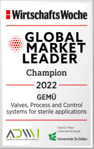 GEMÜ连续第六次被评为“全球市场领导者”