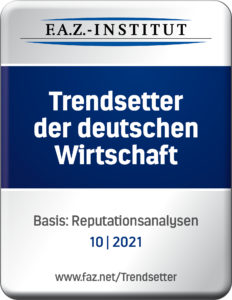 GEMÜ vom F.A.Z.-Institut als“德国2021年潮流引领者”ausgezeichnet