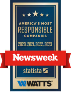 美国瓦茨水技术命名e of   “America’s Most Responsible Companies   2023” by Newsweek