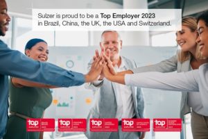 Sulzer Gains 2023 Top Employer Recognition in Multiple Countries